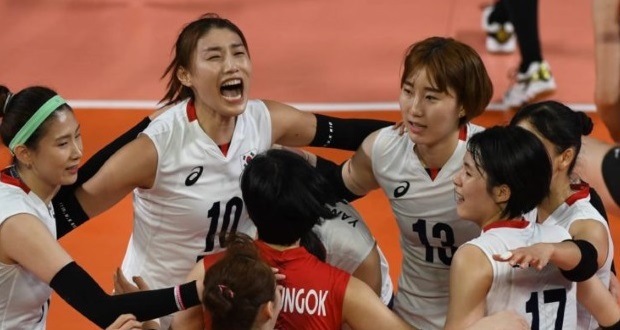 아시안 게임 여자 배구 - 태국, 한국을 패배 시킴
